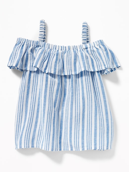 View large product image 2 of 4. Striped Bow-Tie Off-the-Shoulder Top for Toddler Girls