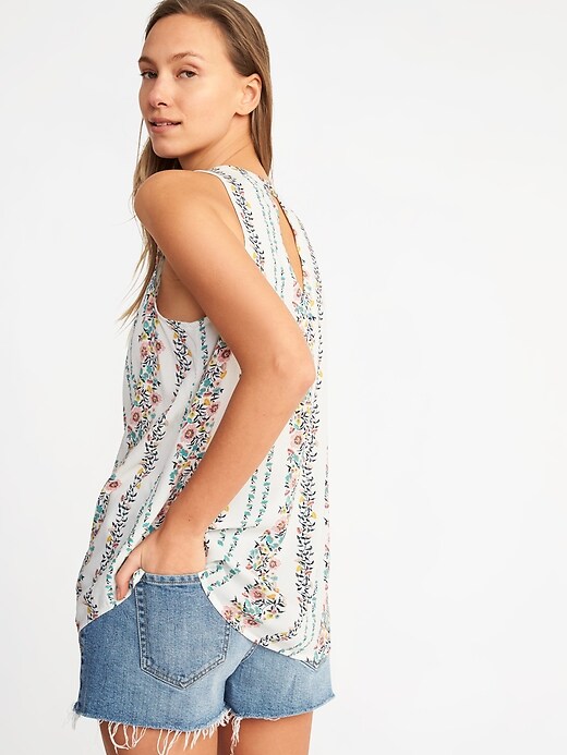 Image number 2 showing, Sleeveless Lightweight Cutout-Back Top for Women