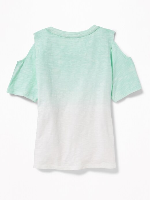 View large product image 2 of 3. Cold-Shoulder Tie-Dye Top for Girls
