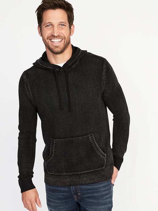 Garment-Dyed Sweater Hoodie for Men | Old Navy