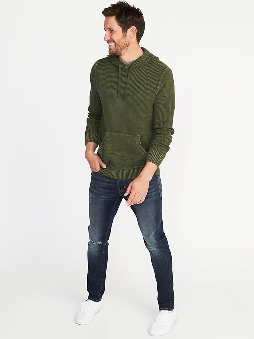 Image number 3 showing, Garment-Dyed Sweater Hoodie