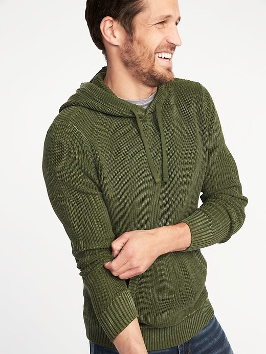 Image number 4 showing, Garment-Dyed Sweater Hoodie
