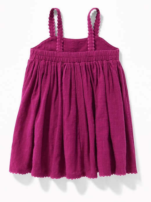 View large product image 2 of 3. Slub-Weave Crochet-Trim Sundress for Toddler Girls