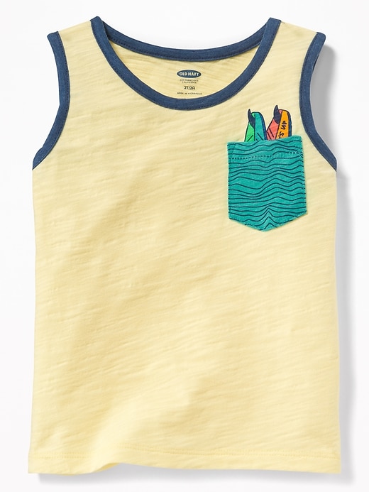 View large product image 1 of 1. Surf-Graphic Pocket Tank for Toddler Boys