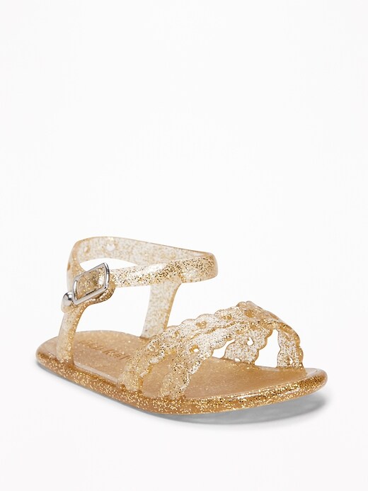 View large product image 1 of 4. Cross-Strap Jelly Sandals For Baby