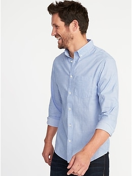 blue button up shirt mens