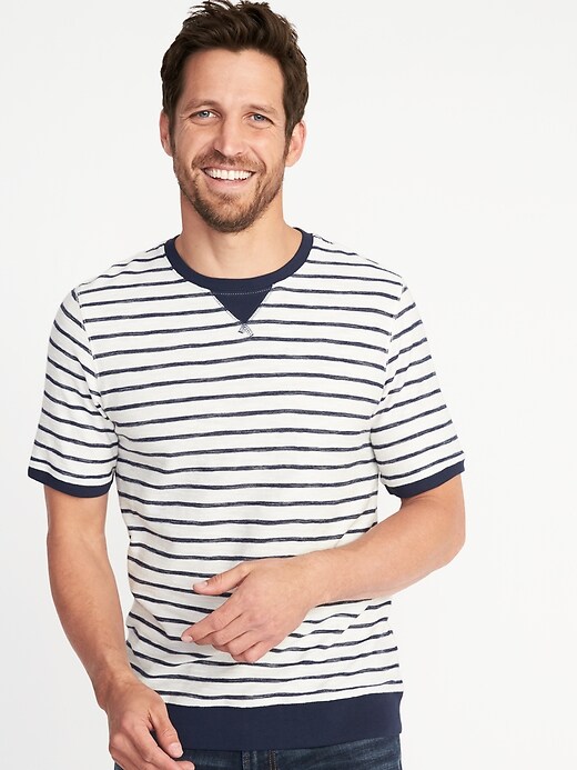 Image number 1 showing, Textured-Stripe Tee