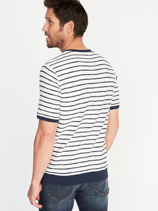 Image number 2 showing, Textured-Stripe Tee