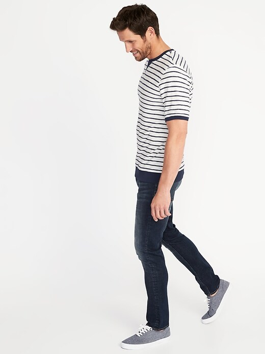 Image number 3 showing, Textured-Stripe Tee
