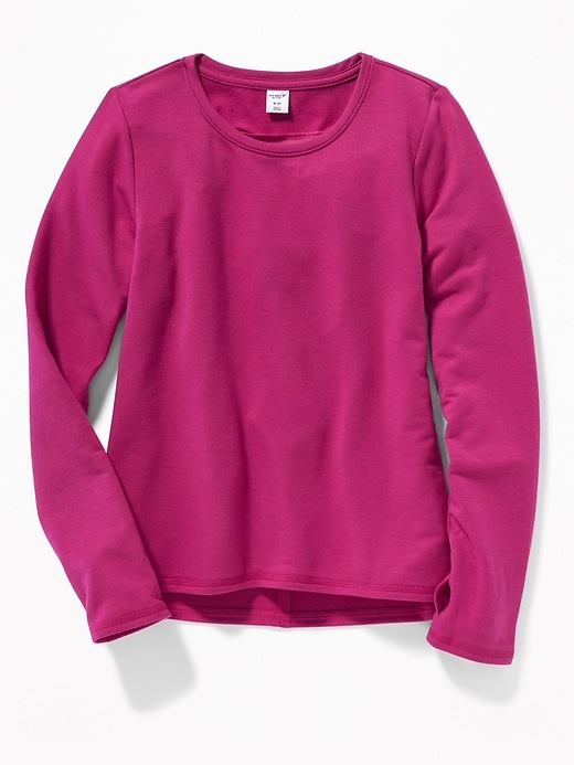 View large product image 1 of 3. Relaxed Cut-Out Back Performance Sweatshirt for Girls