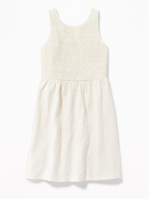 View large product image 1 of 3. Fit & Flare Lace-Bodice Dress for Girls