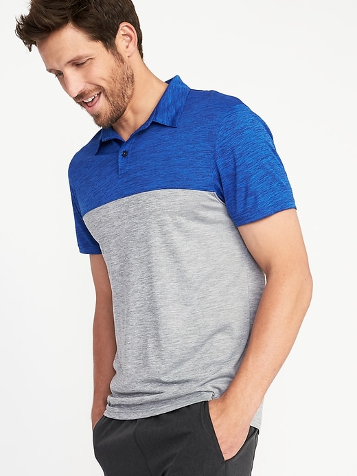 Image number 1 showing, Go-Dry Color-Block Performance Polo