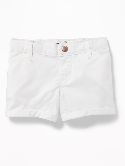 View large product image 1 of 2. Twill Pull-On Shorts for Toddler Girls