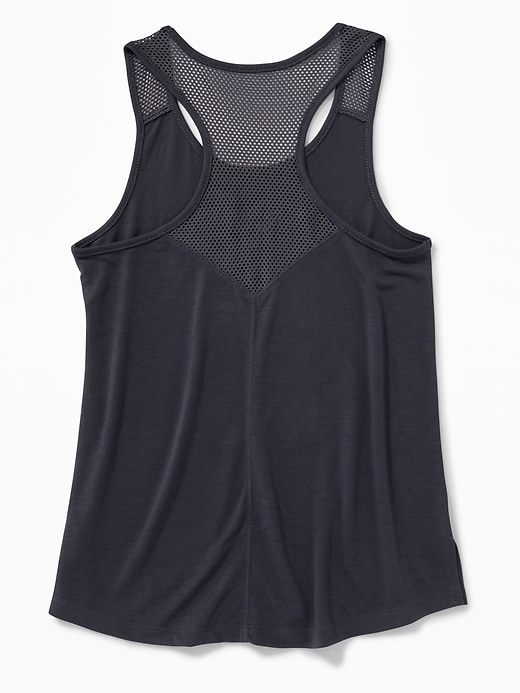 View large product image 2 of 3. Graphic Mesh-Trim Performance Tank for Girls