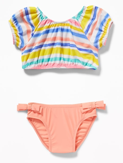 View large product image 1 of 2. Peasant-Top Tankini Swim Set for Toddler Girls