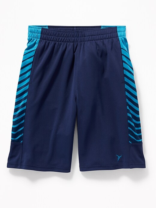 View large product image 1 of 1. Go-Dry Side-Panel Mesh Performance Shorts For Boys