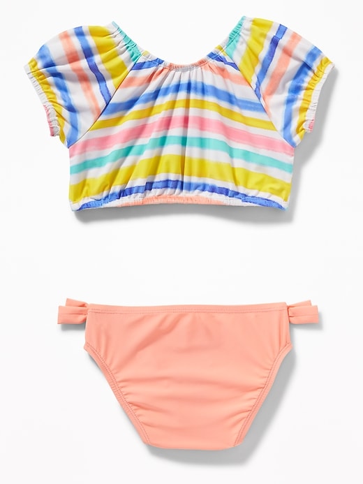 View large product image 2 of 2. Peasant-Top Tankini Swim Set for Toddler Girls