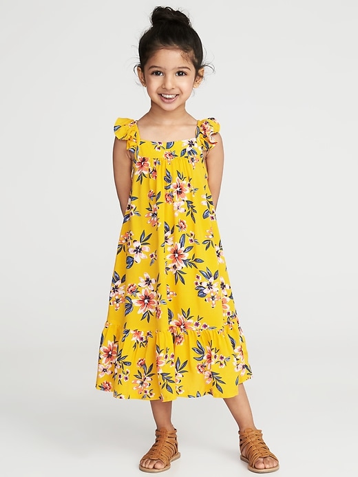 View large product image 1 of 1. Printed Ruffle-Strap Sundress for Toddler Girls