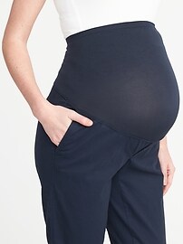 View large product image 3 of 3. Maternity Full-Panel Everyday Boot-Cut Khakis
