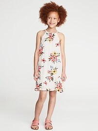 View large product image 3 of 3. Tiered Floral Crepe Sundress for Girls