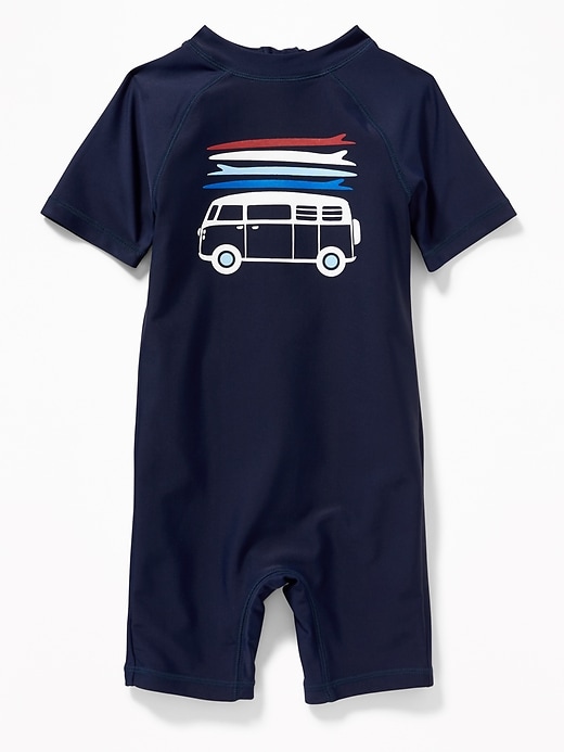 View large product image 1 of 2. Van-Graphic Rashguard One-Piece for Toddler Boys