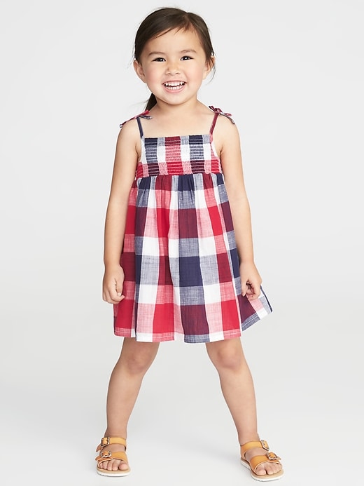 View large product image 1 of 3. Plaid Poplin Sundress for Toddler Girls