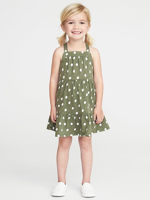 View large product image 1 of 1. Tiered Slub-Knit Sundress for Toddler Girls