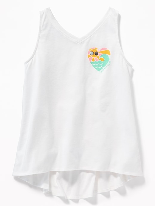 Graphic V-Neck A-Line Tank for Girls | Old Navy