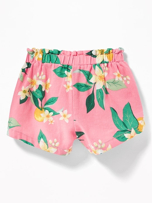 View large product image 2 of 2. Printed Linen-Blend Shorts for Toddler Girls