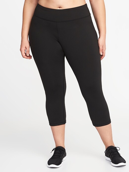 View large product image 1 of 2. High-Rise Plus-Size Compression Crops