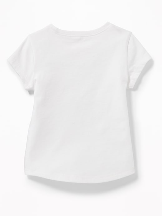 View large product image 2 of 2. Chest-Pocket Graphic Tee for Toddler Girls