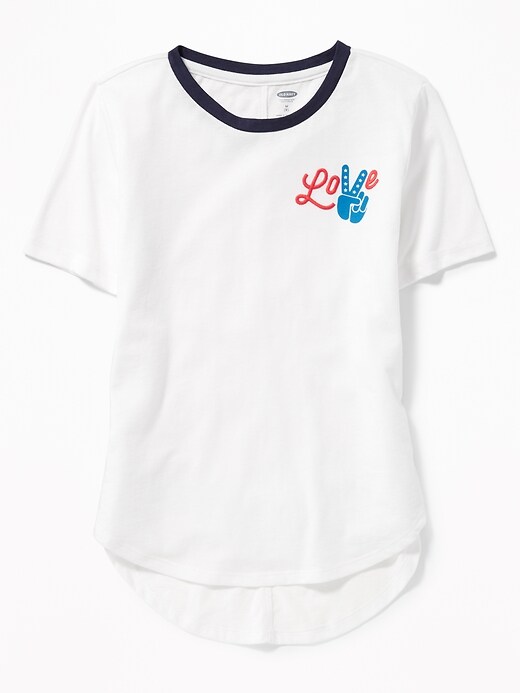Graphic Football Tunic Tee for Girls | Old Navy