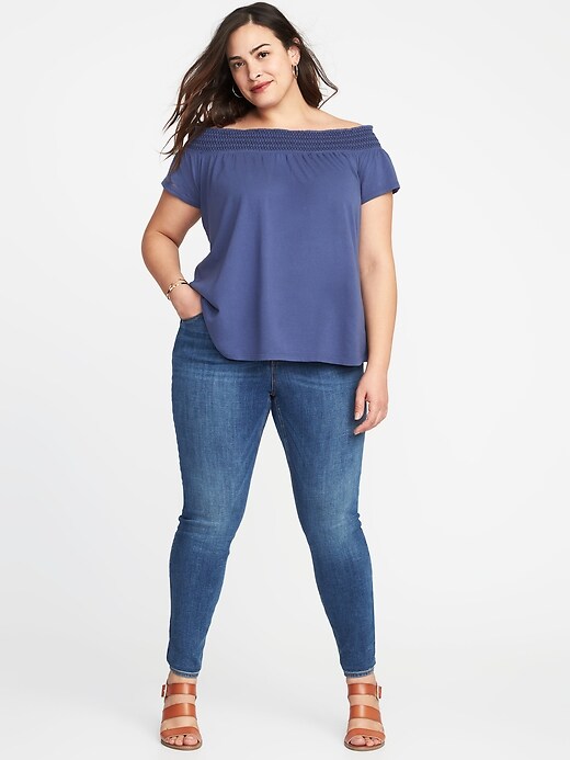Image number 3 showing, Relaxed Plus-Size Off-the-Shoulder Top