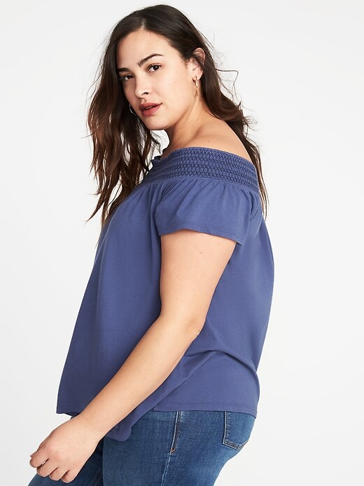 Image number 4 showing, Relaxed Plus-Size Off-the-Shoulder Top