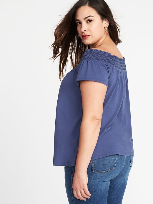 Image number 2 showing, Relaxed Plus-Size Off-the-Shoulder Top