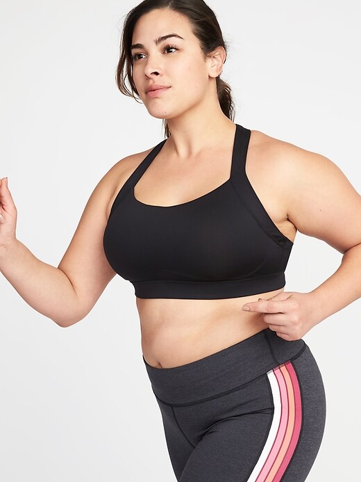 Image number 4 showing, Medium Support Plus-Size Cross-Back Sports Bra
