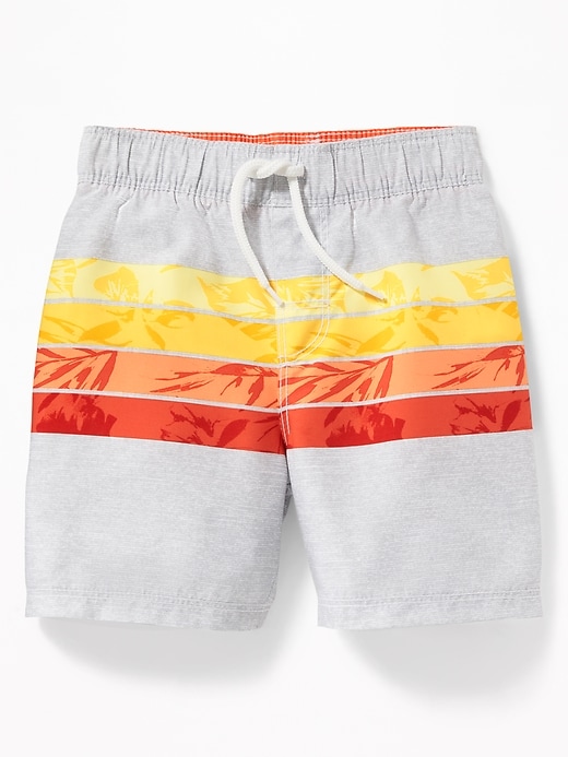 View large product image 1 of 1. Multi-Color Striped Swim Trunks for Toddler Boys