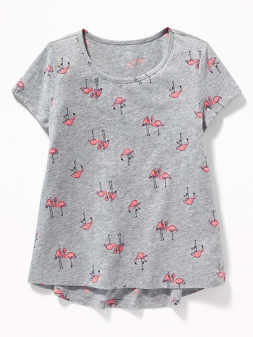 View large product image 1 of 1. A-Line Soft-Washed Swing Tee for Girls