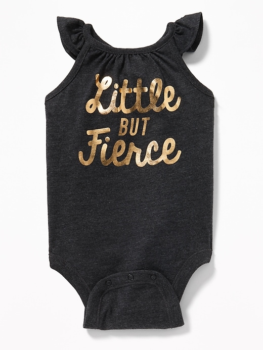 View large product image 1 of 2. Graphic Ruffle-Strap Bodysuit for Baby