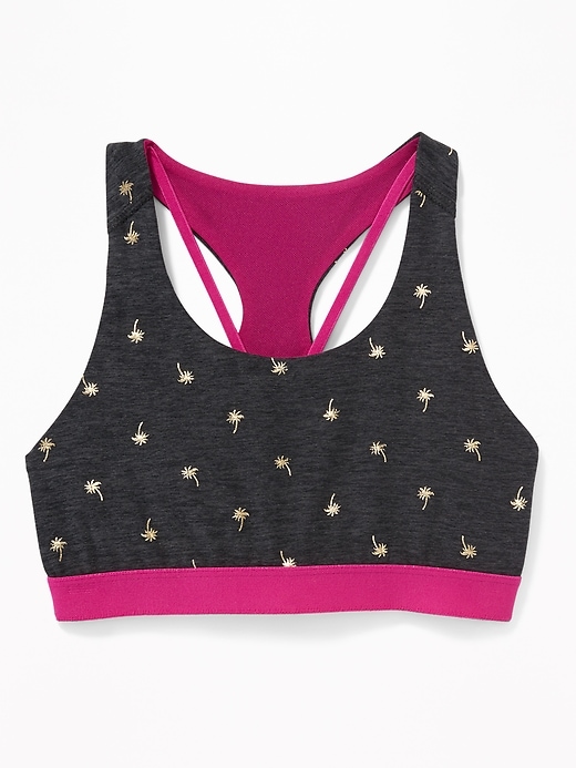 View large product image 1 of 2. Go-Dry Cool Strappy Racerback Sports Bra for Girls