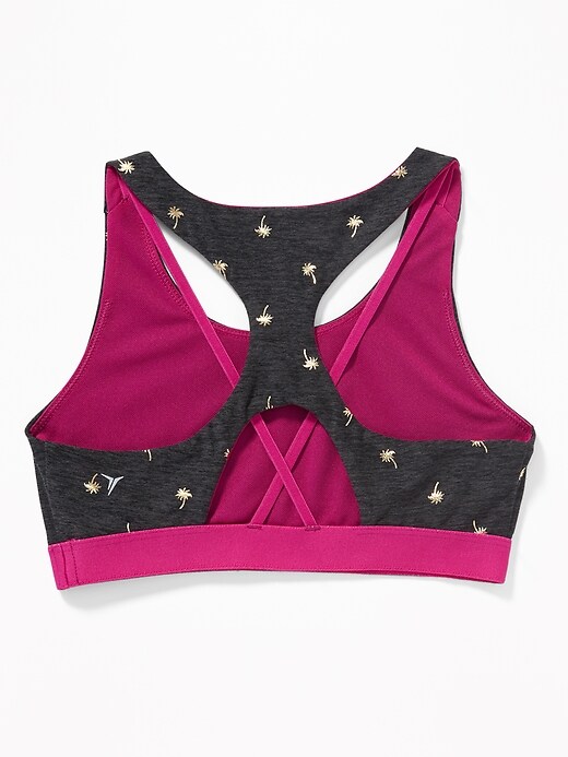 View large product image 2 of 2. Go-Dry Cool Strappy Racerback Sports Bra for Girls