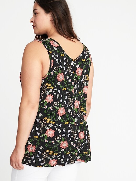 Image number 2 showing, Floral-Print Plus-Size Jersey Tank