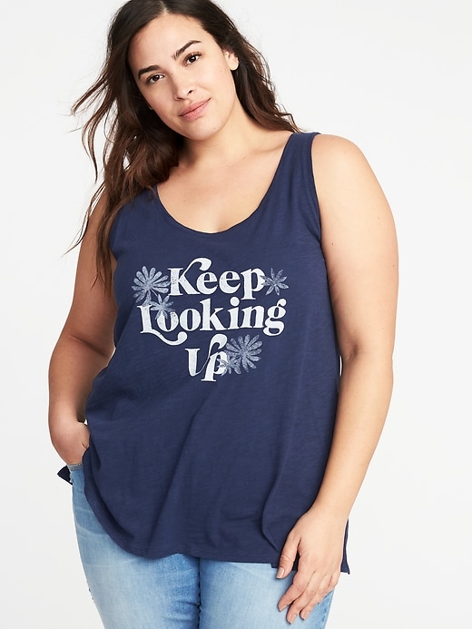 Image number 1 showing, EveryWear Graphic Plus-Size Tank