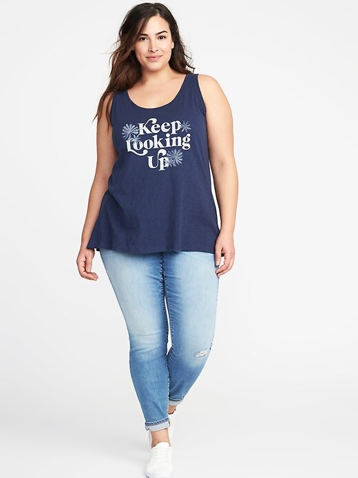 Image number 3 showing, EveryWear Graphic Plus-Size Tank
