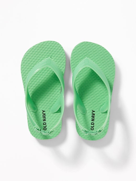 View large product image 1 of 1. Solid-Color Flip-Flops for Toddler Boys