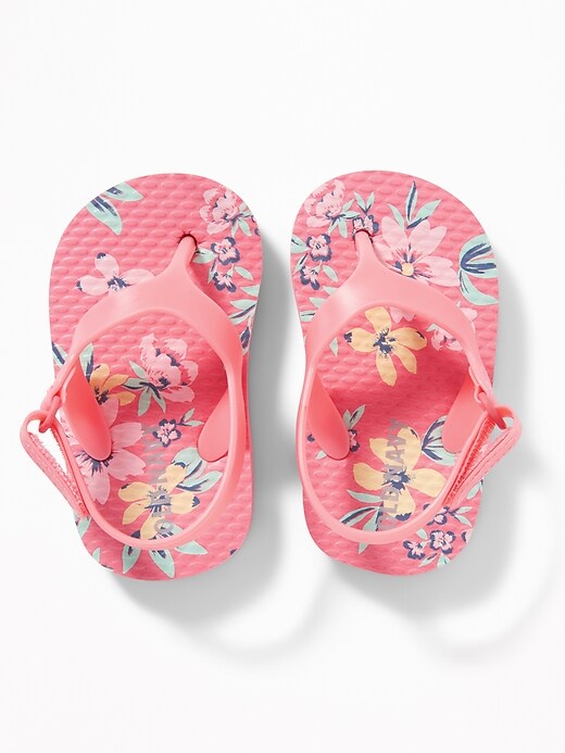 View large product image 1 of 1. Printed Y-Strap Flip-Flops For Baby
