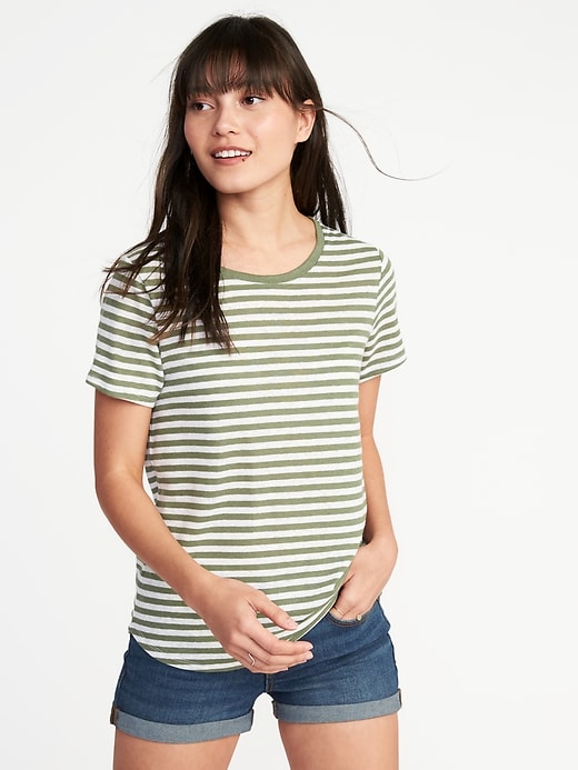 View large product image 1 of 1. EveryWear Linen-Blend Tee for Women