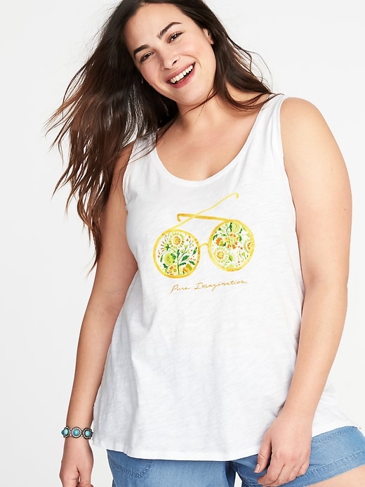 View large product image 1 of 1. EveryWear Graphic Plus-Size Tank
