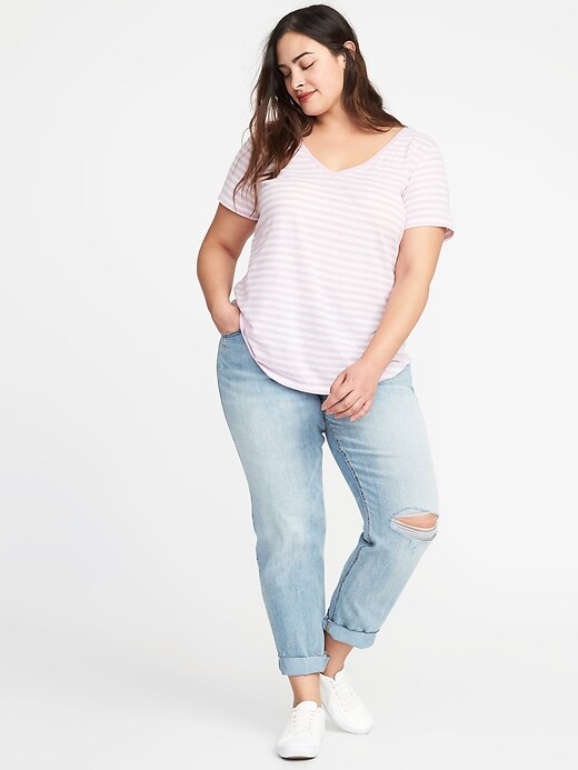 Image number 3 showing, EveryWear Plus-Size Linen-Blend Tee