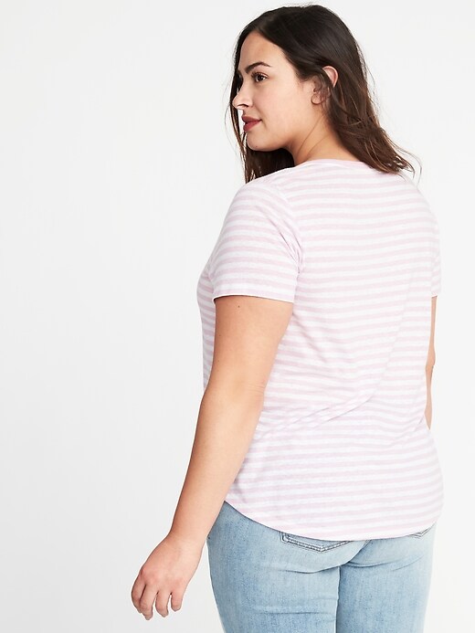 Image number 2 showing, EveryWear Plus-Size Linen-Blend Tee